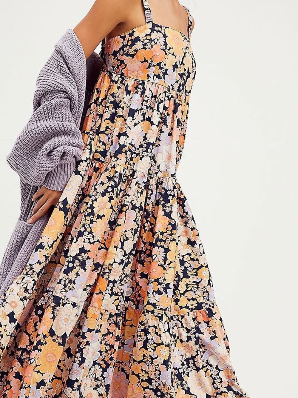 Free People Park Slope Floral Maxi Dress - altered